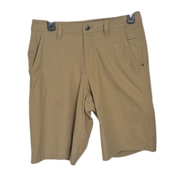 Lululemon Men’s Flat Front Shorts Size 30 Tan Casual Comfort‎ - Picture 1 of 5